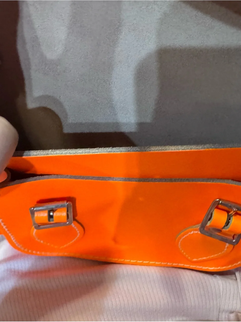 The Cambridge Satchel Company Neon Orange Leather Satchel - Add a pop of color!